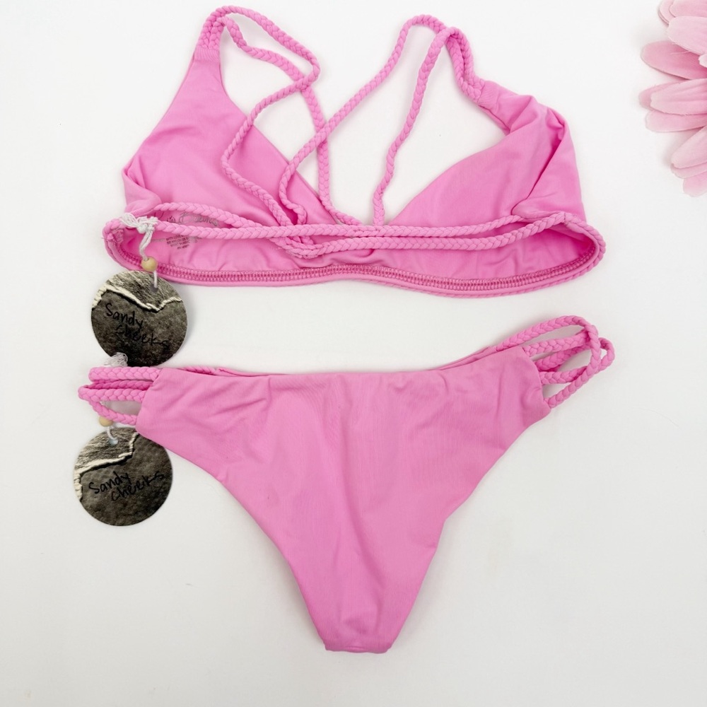 Frankie’s Bikinis Pitaya Kaia Bikini Top & Bottoms Two (2) Piece Swim Set Pink - Picture 5 of 11